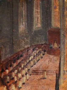 Ceremony of Ordination at Lyon Cathedral by Edgar Degas