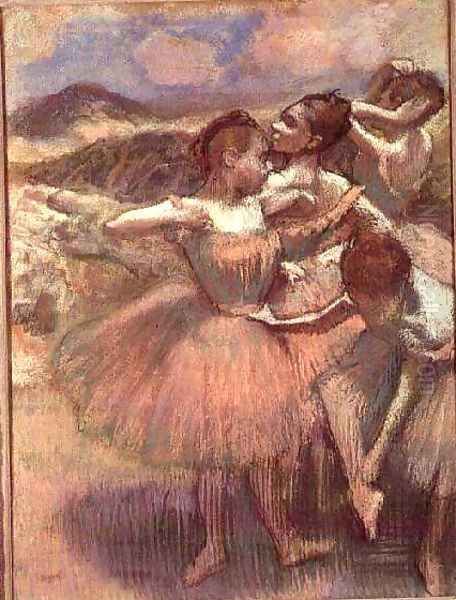 Four dancers on stage - view 1