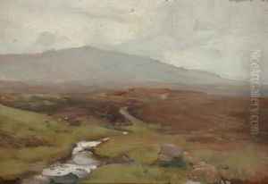 Scottish Highlands Oil On Board by William Beckwith Mcinnes