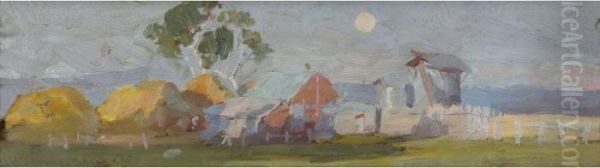 Farmyard Under Moonlight - view 1