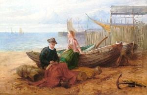 Mending The Nets by Joseph Wrightson McIntyre