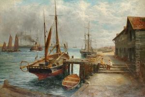 A Tranquil Moment At A Busy Port