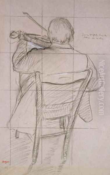Study of a Violinist Seen from the Back - view 1