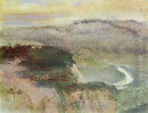 Landscape with Hills by Edgar Degas
