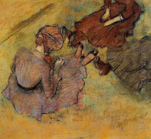 Woman Seated on the Grass - view 1