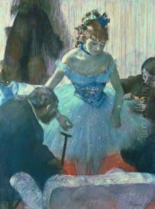 Dancer in her dressing room by Edgar Degas