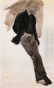 Edouard Manet Standing by Edgar Degas