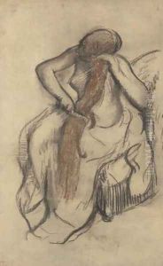 Femme se peignant by Edgar Degas