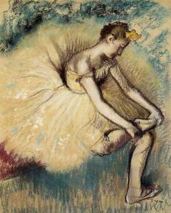 Dancer Putting on Her Slipper by Edgar Degas