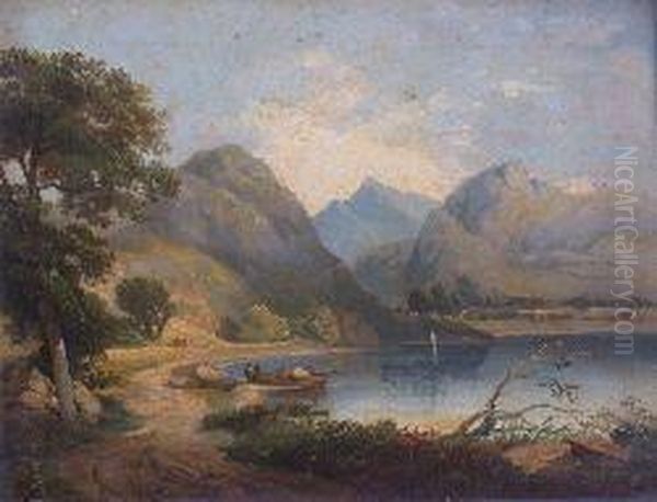 Figures By The Lochside - view 1