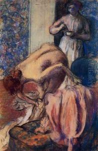 Breakfast after Bathing by Edgar Degas