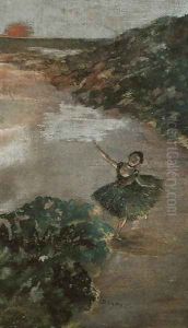 Dancer on a Stage, c.1879 by Edgar Degas