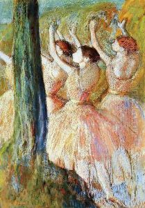 Pink Dancers by Edgar Degas