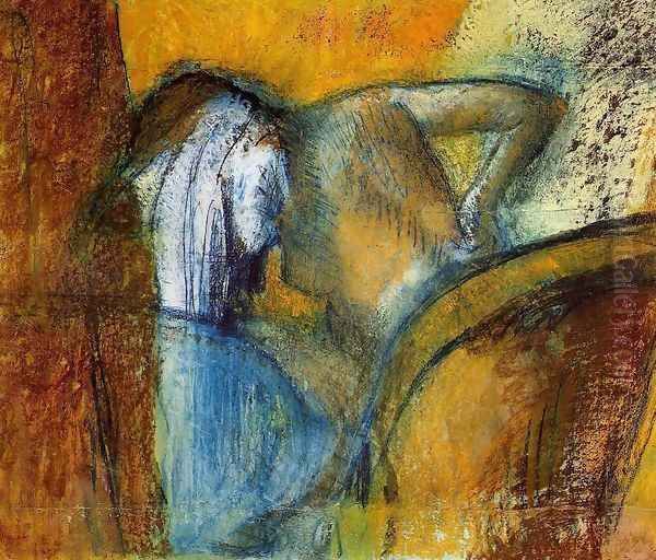 Woman Seen from Behind, Drying Hair - view 1