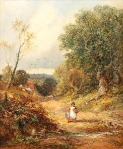 Two Children On A Country Lane, Andcompanion