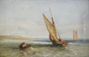 Kustvy Med Segelbatar
