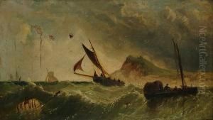 Shipping Off A Coastline by James Edwin Meadows