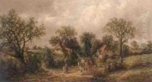 Returning Home On A Country Lane by James Edwin Meadows
