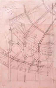Le Cirque Fernando - architectural study by Edgar Degas