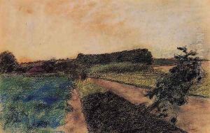 Landscape on the Orne by Edgar Degas
