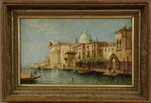 Venetian Canal Scene by William Meadows