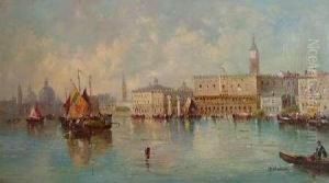Santa Maria Della Salute From The Grand Canal, Venice by William Meadows