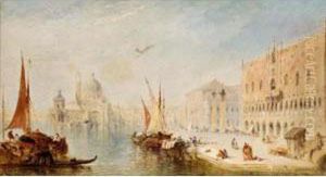 View From The Riva Degli Schiavoni Towards The Grand Canal by William Meadows