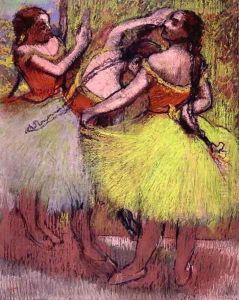 Dancers with Hair in Braids by Edgar Degas