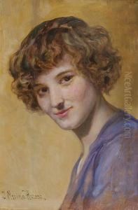 Portret Chlopca by Jozef Mecina-Krzesz