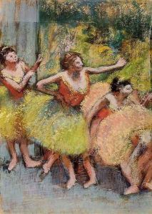 Dancers in Lemon and Pink by Edgar Degas