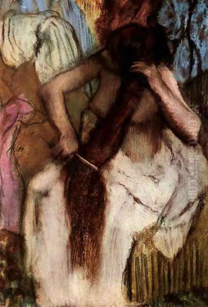 Seated Woman Combing Her Hair - view 1