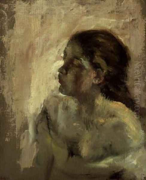 Study of a Girl's Head, late 1870s - view 1