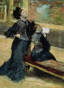 Visit to a Museum, c.1879-80 by Edgar Degas