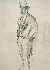 Portrait of Ludovic Halevy (1834-1908), from 'La Famille Cardinal' by Ludovic Halevy, c.1880s, published 1938 by Edgar Degas