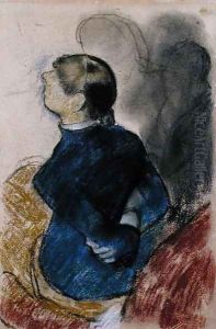Young Woman in Blue, c.1884 by Edgar Degas