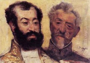 General Mellinet and Chief Rabbi Astruc by Edgar Degas