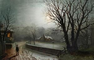 A Moonlit Walk by Walter Meegan
