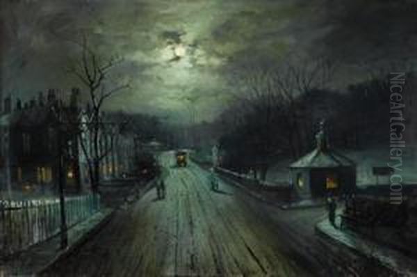Moonlit Street Scene - view 1