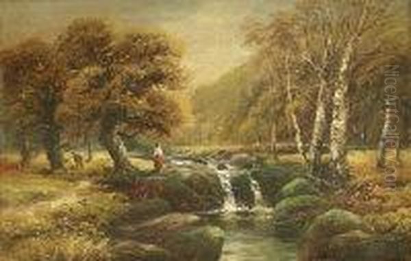 Figures By A Woodland Stream - view 1