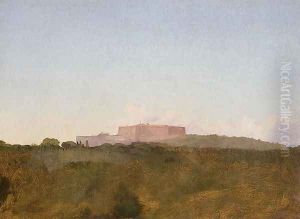 The Castel Sant'Elmo, Naples, from the Capodimonte, 1856 by Edgar Degas