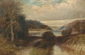 Cattle Watering By A Woodland River Cattle Watering By A Woodland River