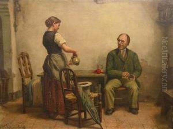Koppel In Een Interieur - Couple Dans Un Interieur. - view 1