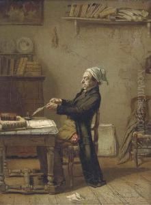A Scholar At Work by Frans Meerts