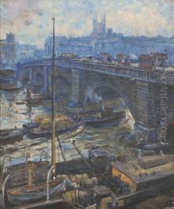 London Bridge Looking South by Dora Meeson