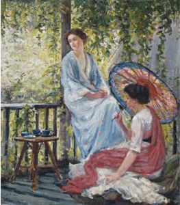On A Chelsea Balcony by Dora Meeson