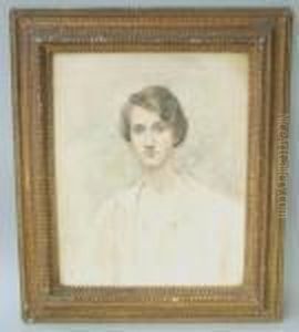 Portrait Of A Young Woman, Bust
Length, Wearing A Pinkcoat, Possibly A Self Portrait Of The Artist,
Watercolour, Signeddora Meeson Coates And Dated August 1918, 53x43cm:
Note: Dorameeson Coates Grew Up In New Zealand. A Student At The
Melbournenat by Dora Meeson