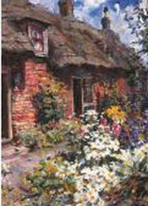 Thatched Tudor Cottage, Kent by Dora Meeson