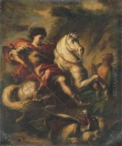 Saint George And The Dragon by Lieven Mehus