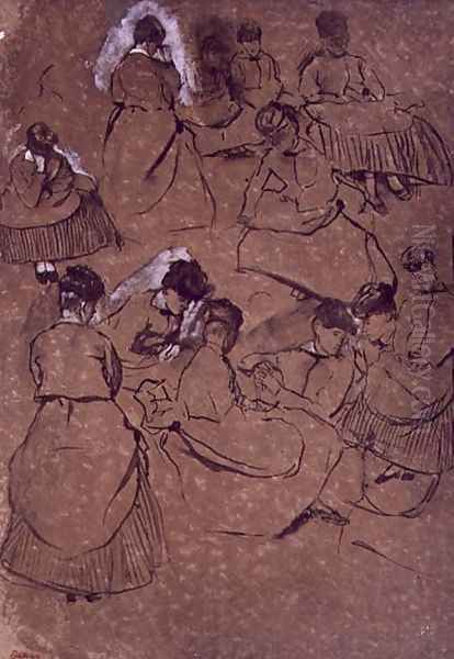 Twelve studies of women in costume of the Second Empire - view 1