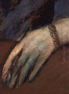 Portrait of Helene Rouart (detail) by Edgar Degas